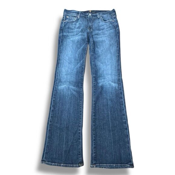 7 For All Mankind Bootcut Denim Jeans Blue U075080U-080U Y2K Women’s Size 29 - Picture 1 of 15